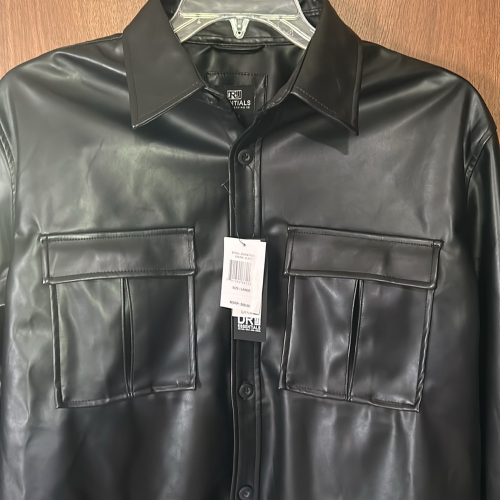 NWT D.R. ESSENTIALS Faux leather jacket - Picture 3 of 11